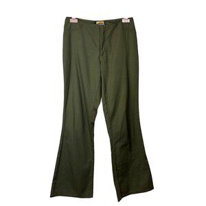 Vintage y2k Paris Blues 5 Experience Olive Green Low Rise Flared Leg Cotton Pant